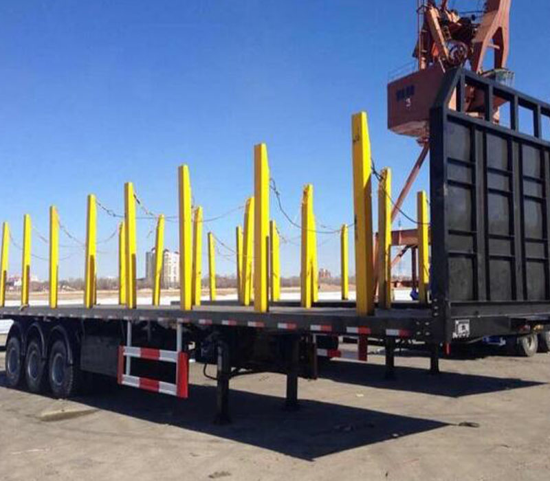 Flatbed Trailer With Pillar