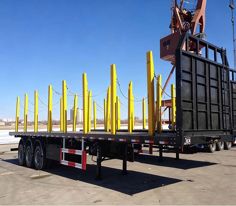 SINOTRUK FLATBED TRAILER WITH PILLAR
